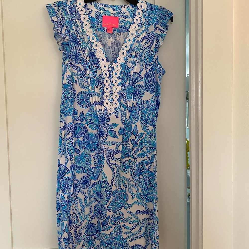 Lilly Pulitzer Blue Floral Dress